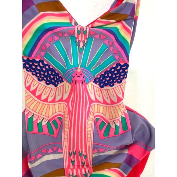 Mara Hoffman	neon phoenix print bathing suit - Picture 2 of 6